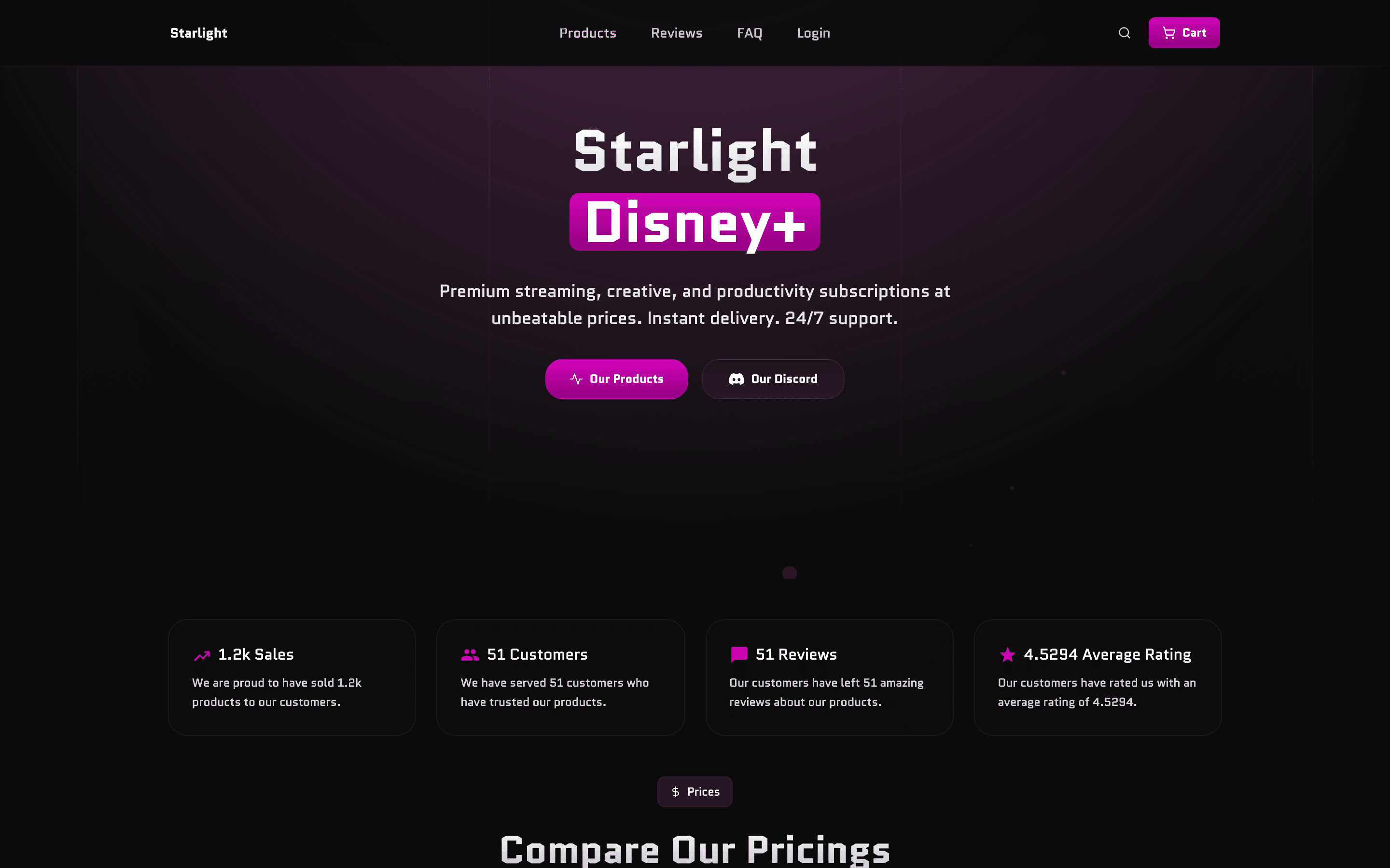 Starlight theme